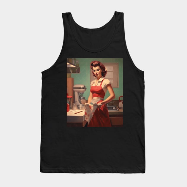 A Pin Up Girl in the Kitchen Tank Top by goodoldvintage